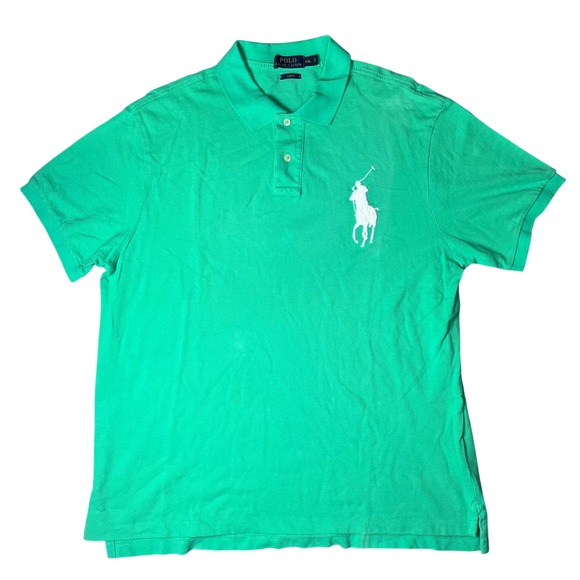 Polo Ralph Lauren Other - Polo Ralph Lauren Polo Shirt Mens XXL Green Slim Fit Big Pony Short Sleeve